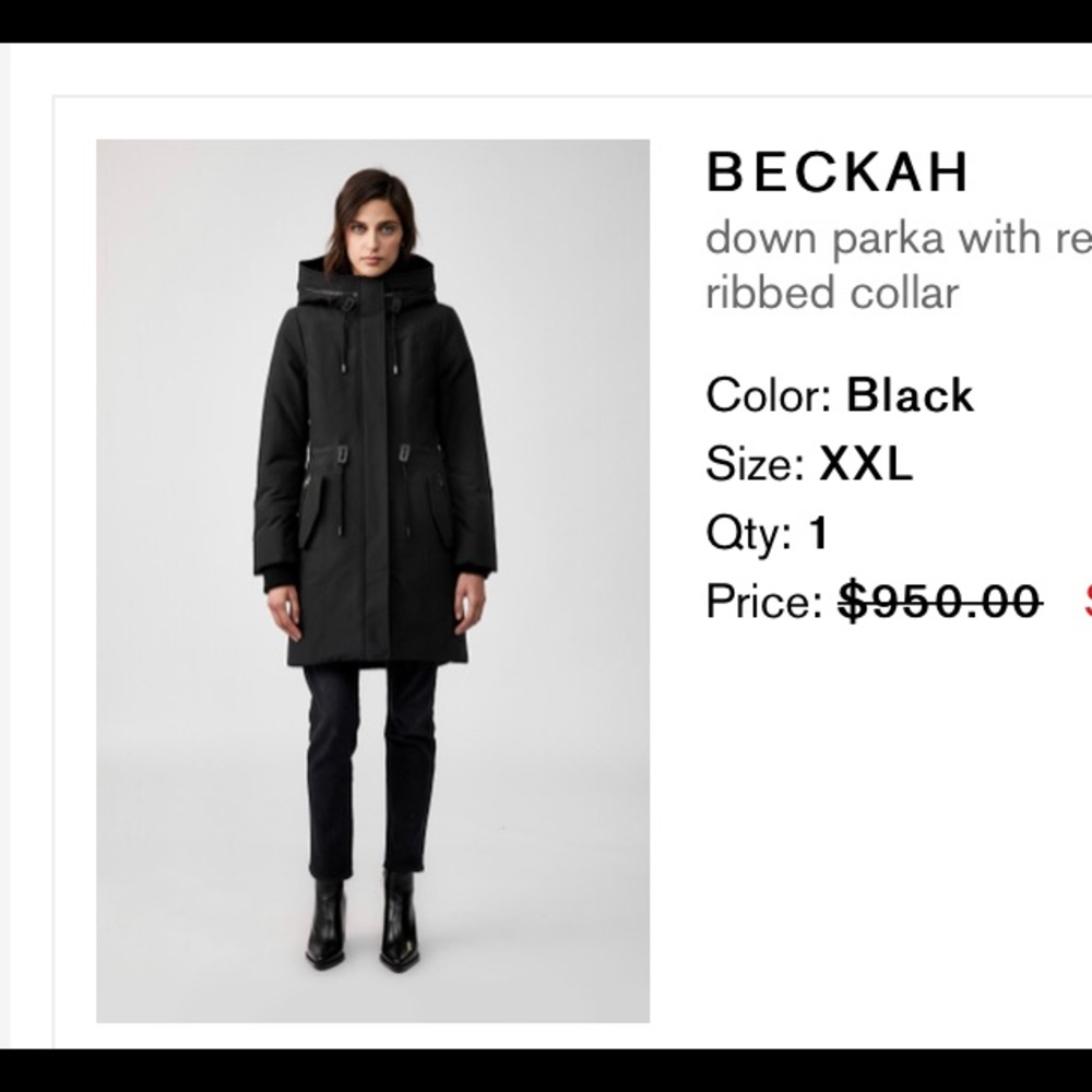 Mackage Beckah down jacket black XXL - Picture 5 of 5